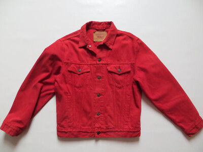 Levi's 70503 Jacke Jeansjacke Gr. M, ROT ! Red Vintage Denim, 6 Taschen ! KULT !