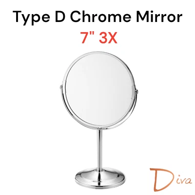 Diva Luxury Standing Cosmetic Double-Sided Mirrors | 1x/3x/5x/10x Magnification
