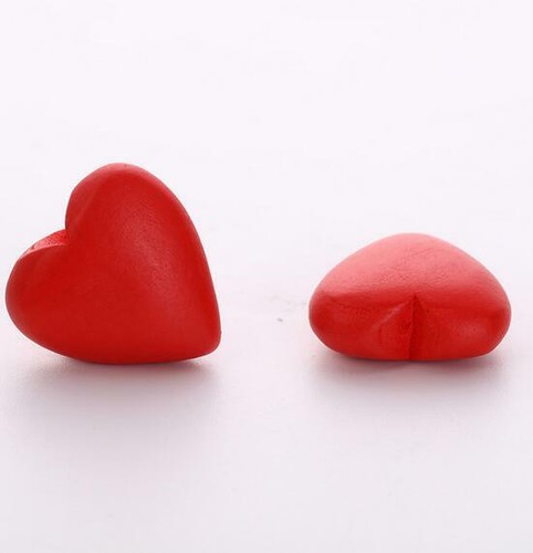 10pcs wooden heart-shaped beads DIY baby pacifier clip chain jewelry making 20mm - Picture 6 of 14