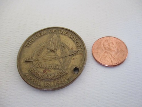 Moneda de bronce Columbia Young Crippen 1981 NASA Bronce Challenge 2 - Imagen 3 de 4