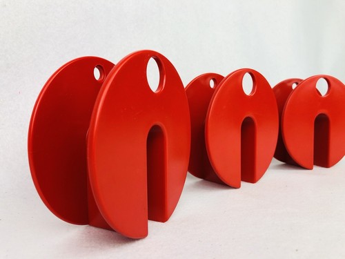 🟨 Set 3 Attaccapanni Vintage 80s Plastic Coat hangers Stoppino Style✈️worldwide - Foto 5 di 20