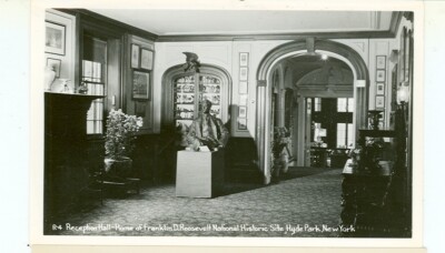 HYDE PARK,NEW YORK-RECEPTION HALL-FDR HOME-INTERIOR-RPPC(#INT-71*)