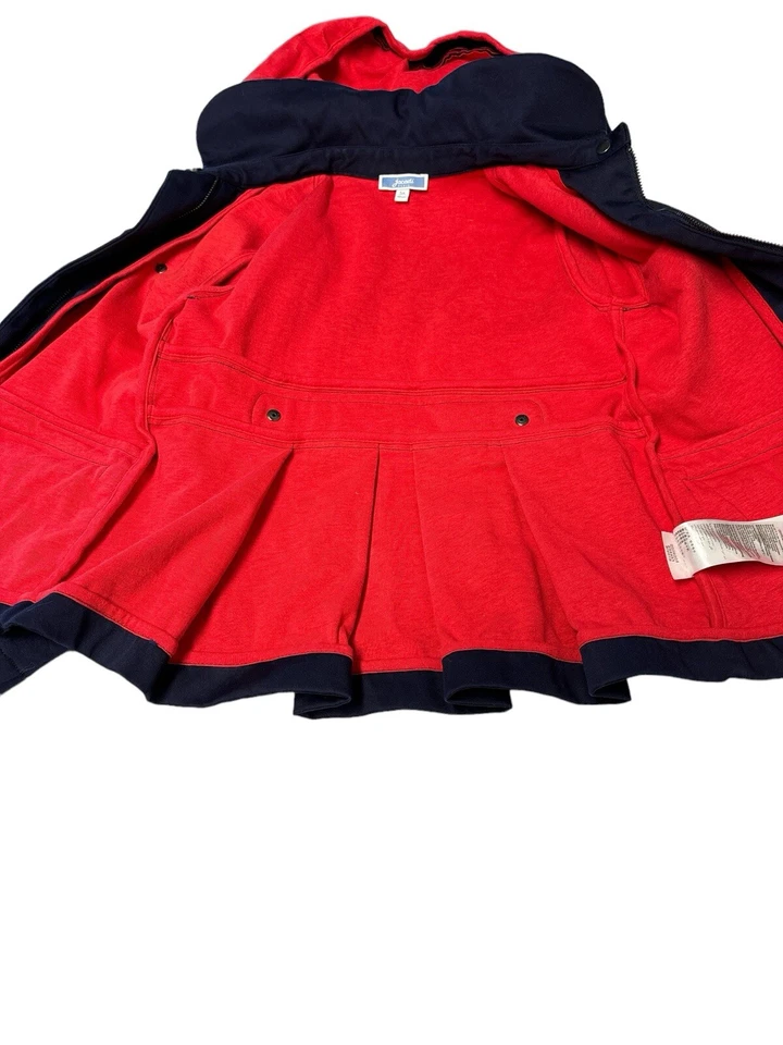 Jacadi Paris, Abrigo Parka Con Capucha Azul Marino, Talla 5A Foto 4 de 4