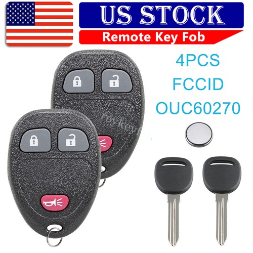2 For GMC Sierra 2007 2008 2009 2010 2011 2012 2013 Remote Fob + Ignition 46 Key - Foto 1 di 11