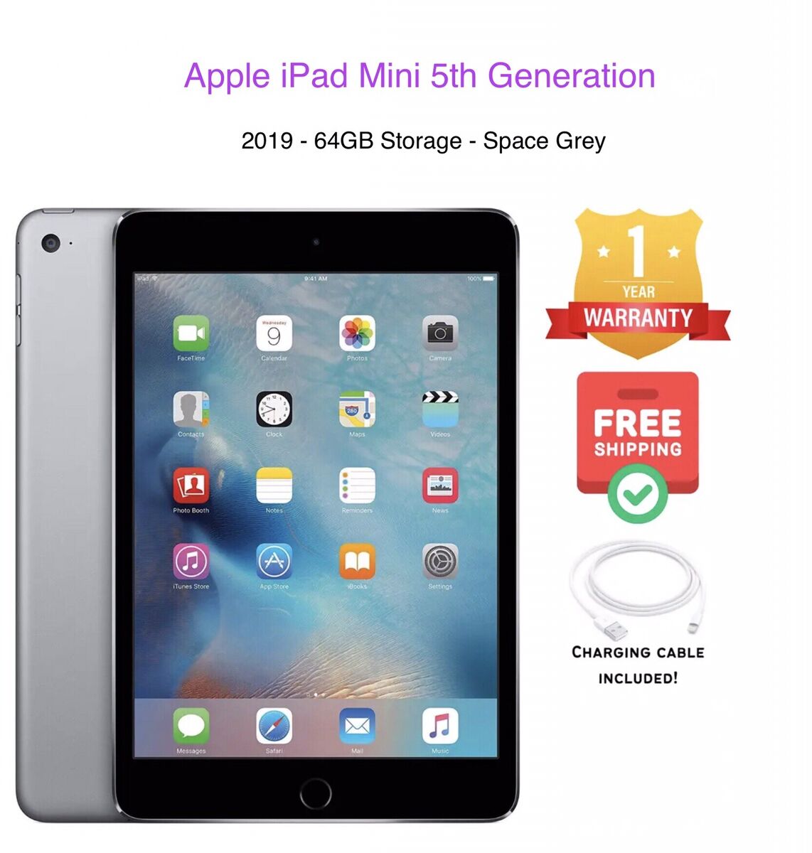 Apple iPad Mini (5th Generation) 64GB, Wi-Fi + 4G (Unlocked Apple iPad Mini (5th Generation) 64GB, Wi-Fi + 4G (Unlocked