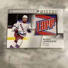 2021-22 SP Game Used Alexis Lafreniere Embroidered in History 