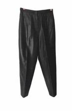 Vintage Valerie Steven  s Black Genuine Leather Pants Lambskin Size 8