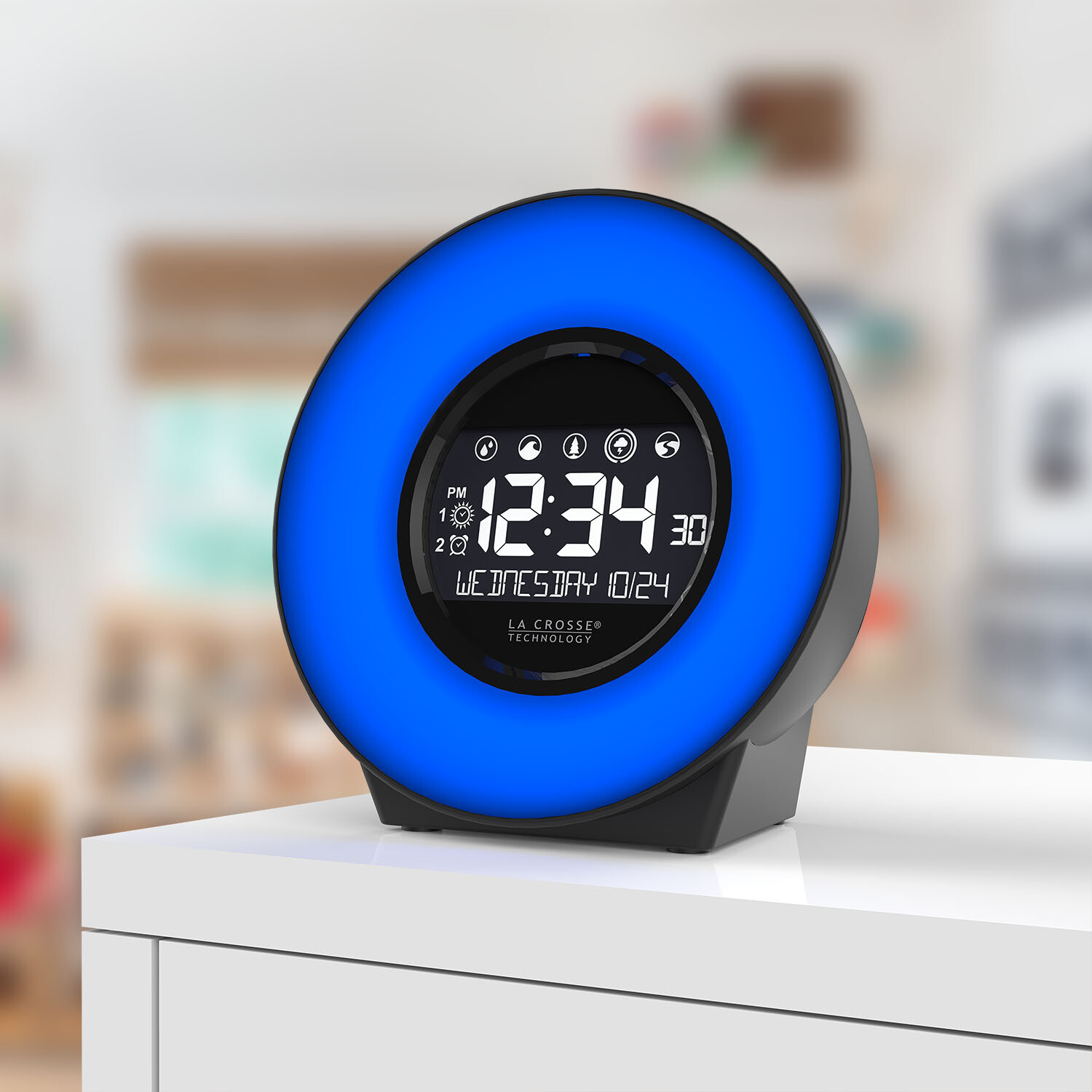 C83117 La Crosse Technology Mood Light & Nature Sound Digital Alarm Clock