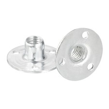 M8 Brad Hole Tee Nut, 24pcs Carbon Steel Round Base T-Nuts, M8x28x1.2mm