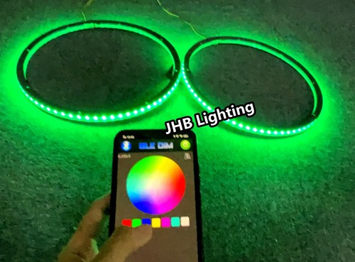 2PCS Set 15" Remote & Bluetooth CHASING Flow LED Car Trucks Speaker Rings Lights - Picture 10 of 18