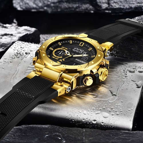 2025 Men Watch Big Dial Quartz Date Luminous Waterproof Man Daily Wrist Watches - Picture 4 of 10