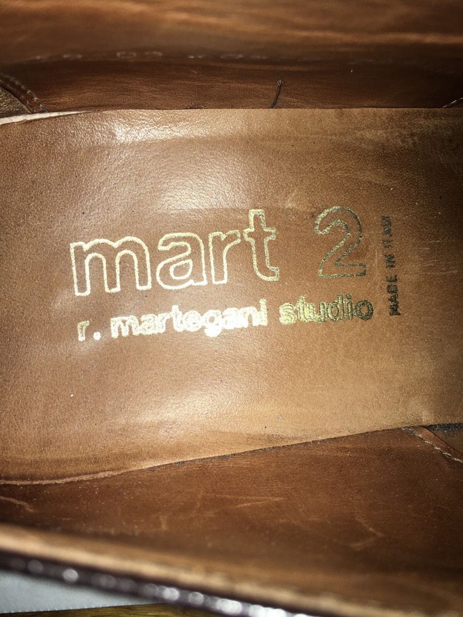 Rare R. Martegani oxfords square toe made in ITALY size 9 1  display picture 2
