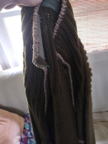 Handmade Olive Green Wool Sweater, Large size. Some zipper damage - 第 1/6 張圖片