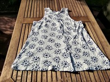 Pill süßes Blümchen Nachthemd Negligee Hängerchen weiß blau Baumwolle XL 44/46