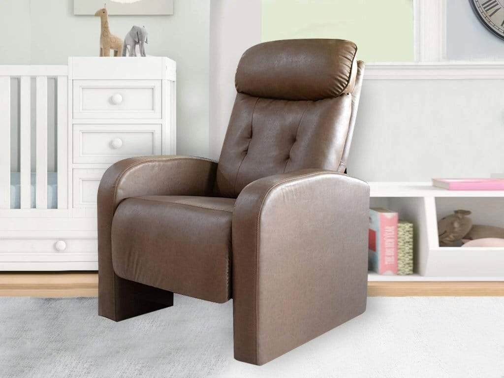 Asher Recliner In Brown Leatherette Comfortabe Soft