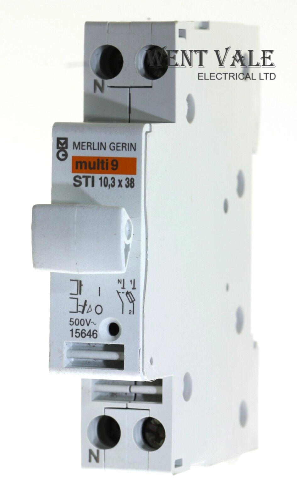 Merlin Gerin STI-15646  32a (max) 10.3 x 38mm Cartridge Fuse Holder with Neutral