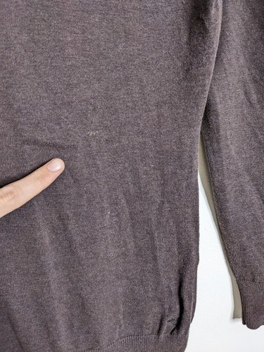 Vintage Esprit High Neck Knit Jumper Womens XS Extra Small Brown 100% Cotton - Picture 7 of 17
