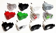 Winkelstecker Schukostecker mit+ohne Schalter Stecker  bunt - edle Qualität AWA
