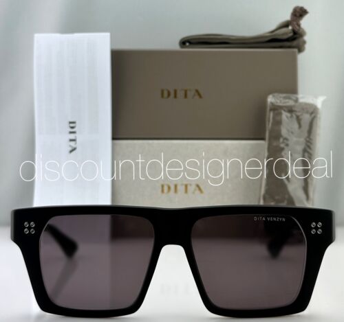 DITA VENZYN Square Sunglasses DTS720-A-03 Matte Black Frame Gray AR Lenses 56mm - Picture 2 of 8