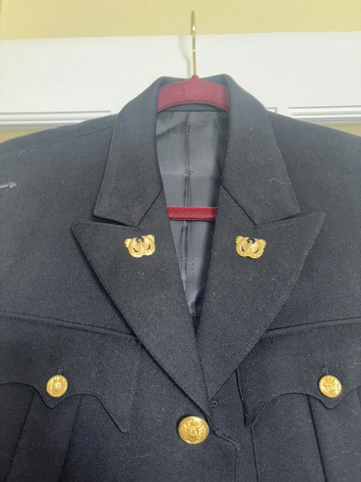 VINTAGE military army blazer gold buttons 1956 navy drummers unknown size  - Image 3 of 4