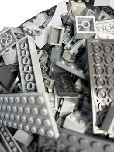 1 Pfund Menge Lego Stck. & Stücke Panel Platten Steine etc. graue Farbe - Bild 4 von 7