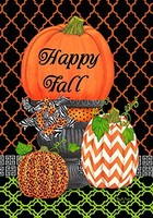 Decorative Pumpkins - Happy Fall Themed - Double Sided - Standard Size 28 In on sale Decorative Pumpkins - Happy Fall Themed - Double Sided - Standard Size 28 In on sale