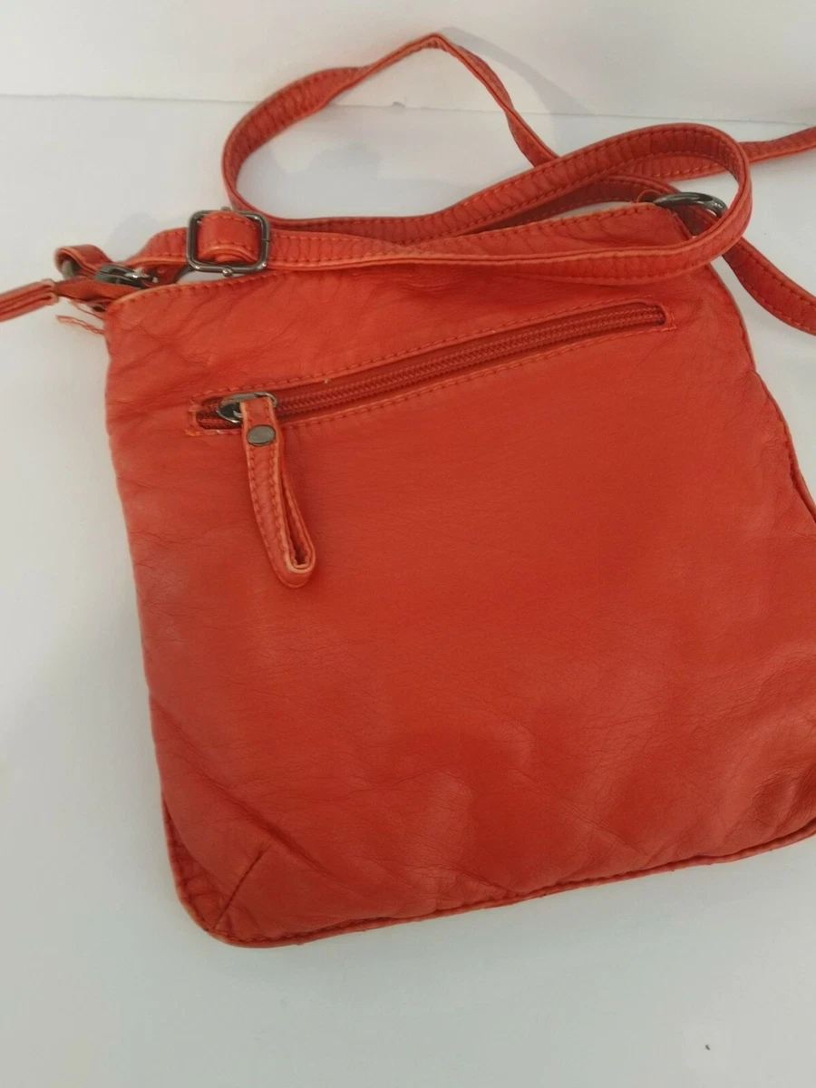 FIORELLI small soft orange leather cross body travel bag