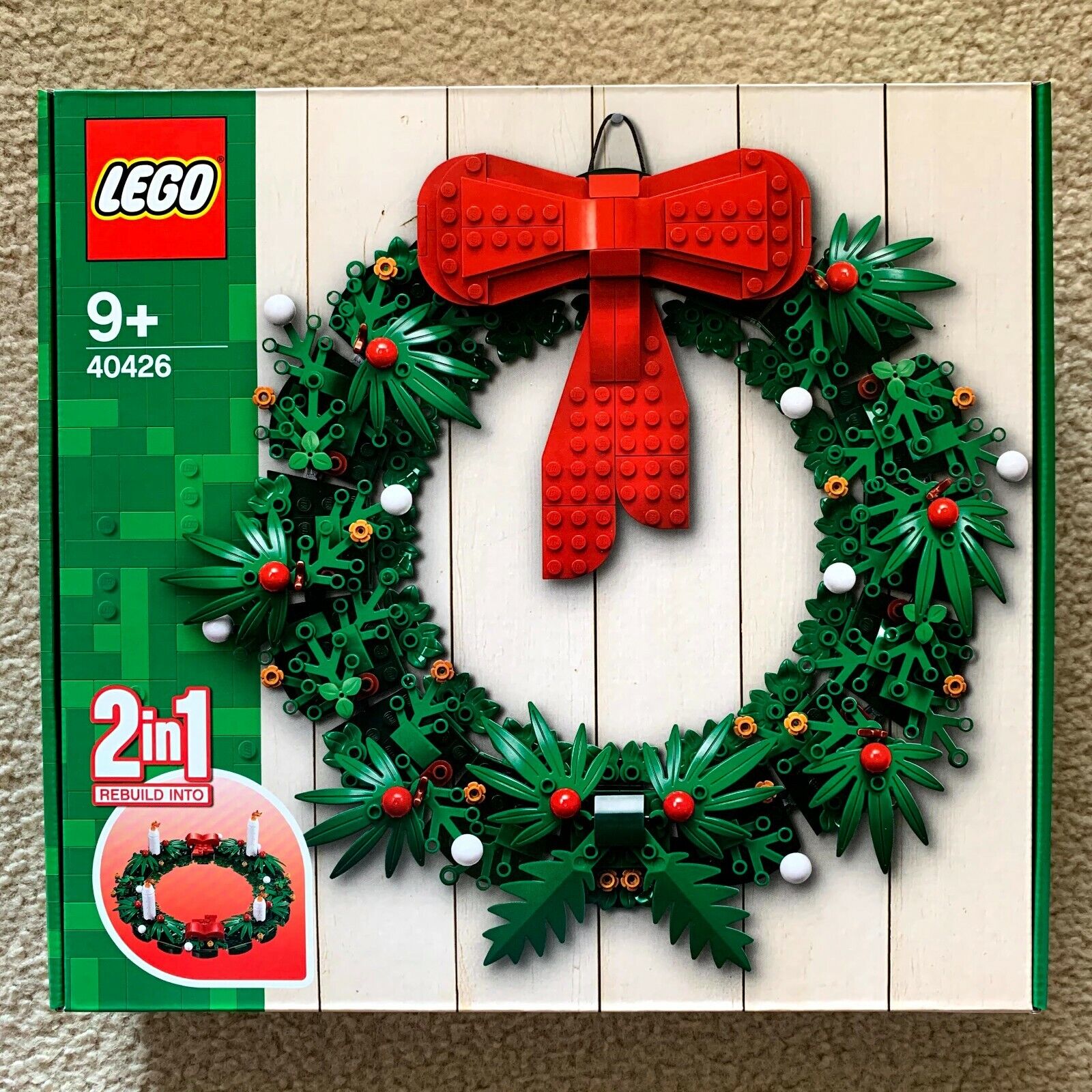 LEGO Christmas Wreath 2 in 1 40426 - New Sealed Hard to Find