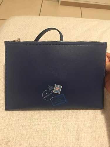 NWT KATE SPADE OFF THE GRID POSTCARD CROSSBODY / CLUTCH RIVER BLUE $299 - Picture 6 of 12