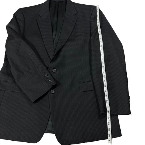 Burberrys Gris Oscuro y Crema Rayas Lana 2 Piezas Traje Chaqueta y Pantalones Talla 46L 38x31 - Imagen 12 de 24