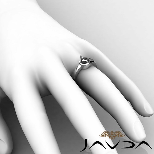 Round Semi Mount Prong Setting Diamond Solitaire Style Engagement Ring 0.05Ctw - Picture 24 of 30
