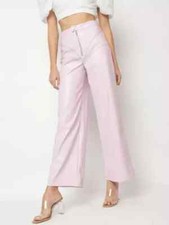 Women Formal Slim Fit Pants Real Leather Lambskin Skinny Classic Joggers Formal