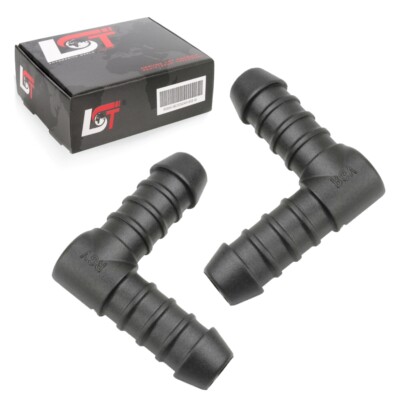 2x Schlauchverbinder Winkel Schlauchstutzen für Rohre Ø 14 mm