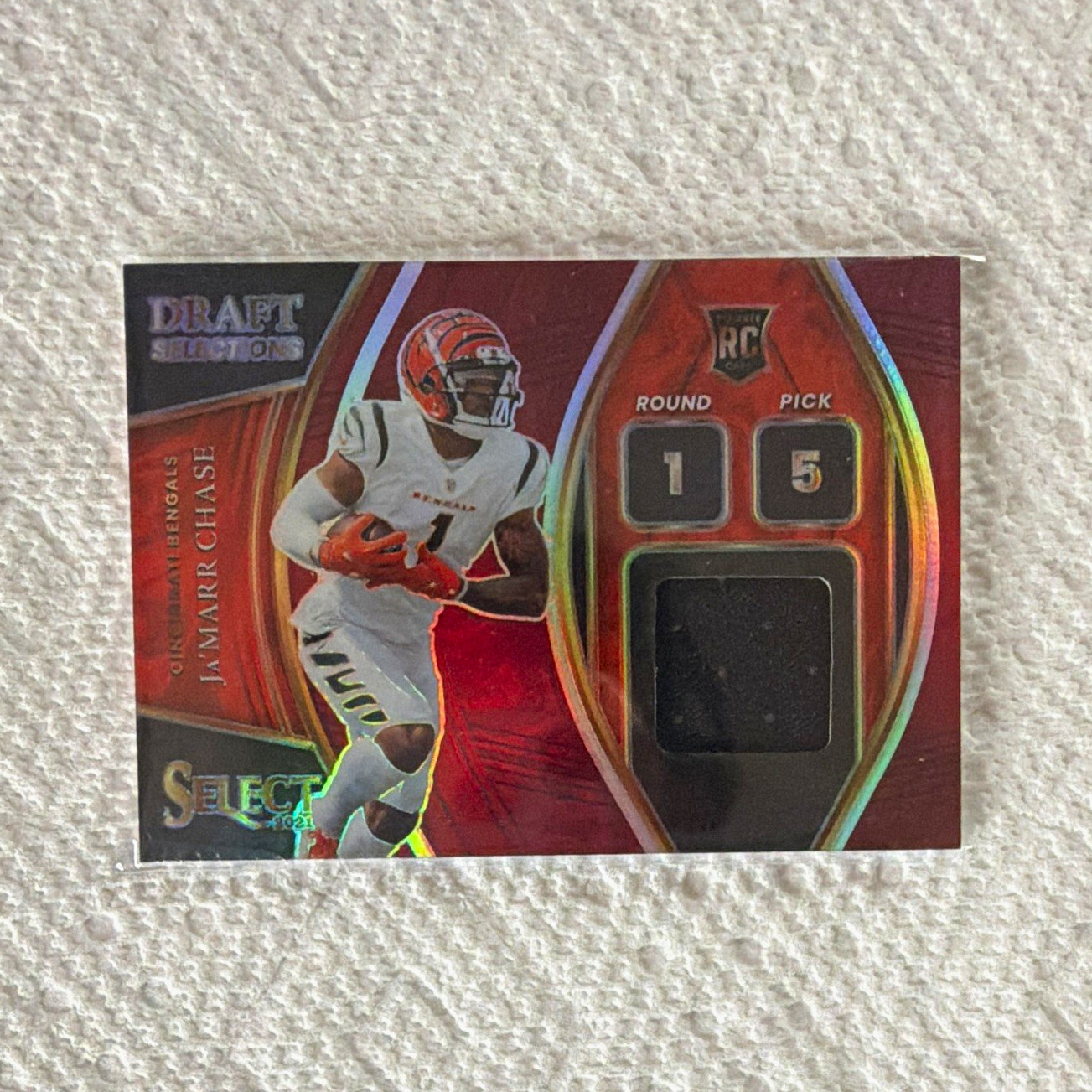 2021 Panini Select Ja'Marr Chase Bengals Draft Selections #DS-JCH RC Prizm Mem