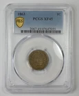1863 Copper/Nickel Indian Head Cent CERTIFIED PCGS Secure Plus XF 45 1c