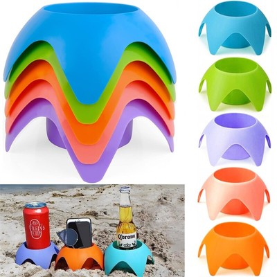 5Pack Beach Drink Cup Holder Sand Coasters Holding Getränke Telefon Sonnenbrille