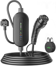 EVJUICION EV Charger Cable Type 2 to 3 Pin Plug 15M Type 2 EV-IEC-AC16-PV Black