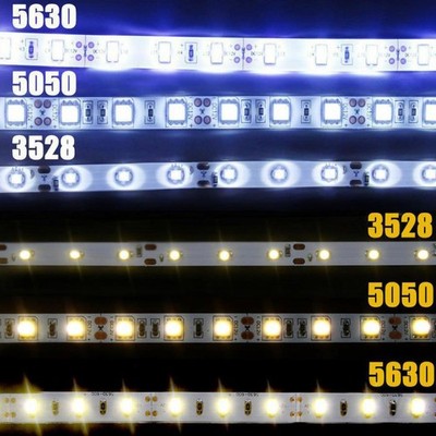 5M 300 LED Strip Light 3528 5050 5630 RGB Ribbon Tape 16FT/Roll Waterproof DC12V