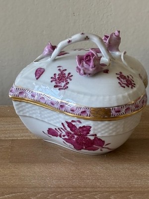 Lovely Herend Chinese Bouquet Raspberry Household Box
