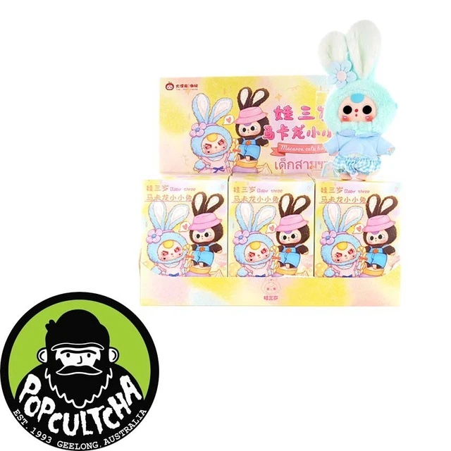 Baby Three - Macaron Cute Bunny V1 Blind Box Vinyl Plush Keychain (Display of 6)