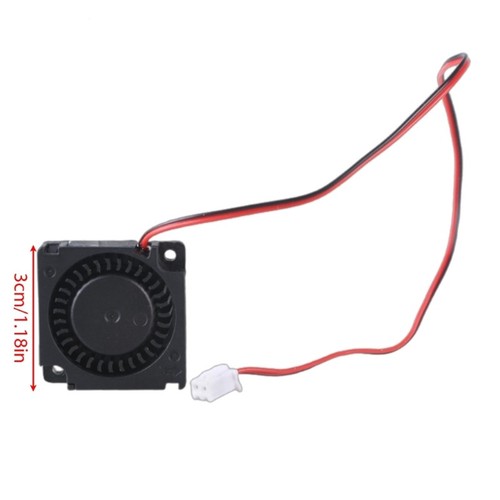 3D Printers Cooling Fan 30mmx10mm Bearing Turbines Cooling Fan with 2Pin - Afbeelding 8 van 10
