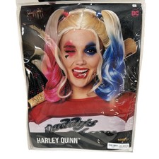 Spirit Harley Quinn Wig Womens One Size Multi Color Wavy Suicide Squad Costume