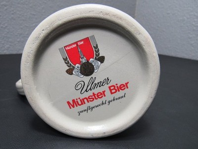 VINTAGE GERMAN ULMER MUNSTER BEER STEIN - 0.5 Liter German Bier Stein 1984