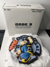 CODE 3 FDNY RESCUE 4 RESIN PATCH ART COLLECTIBLE, FIRE DEPARTMENT  POPEYE