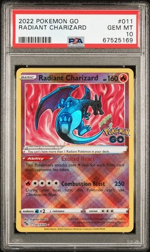 Pokémon GO Radiant Charizard 011/078 Radiant Rare Holo PSA 10