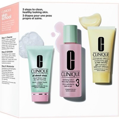 Clinique Skincare Routine 3 Steps Haut von normal bis fettig Box