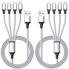 Multi Charging Cable, Multi USB Cable Universal 4 in 1 Multiple USB Cable