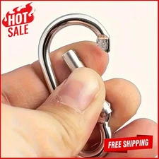 20 Pcs Carabiner Gourd Shape Spring Clip Snap Key Hook Keychain Buckle Aluminum