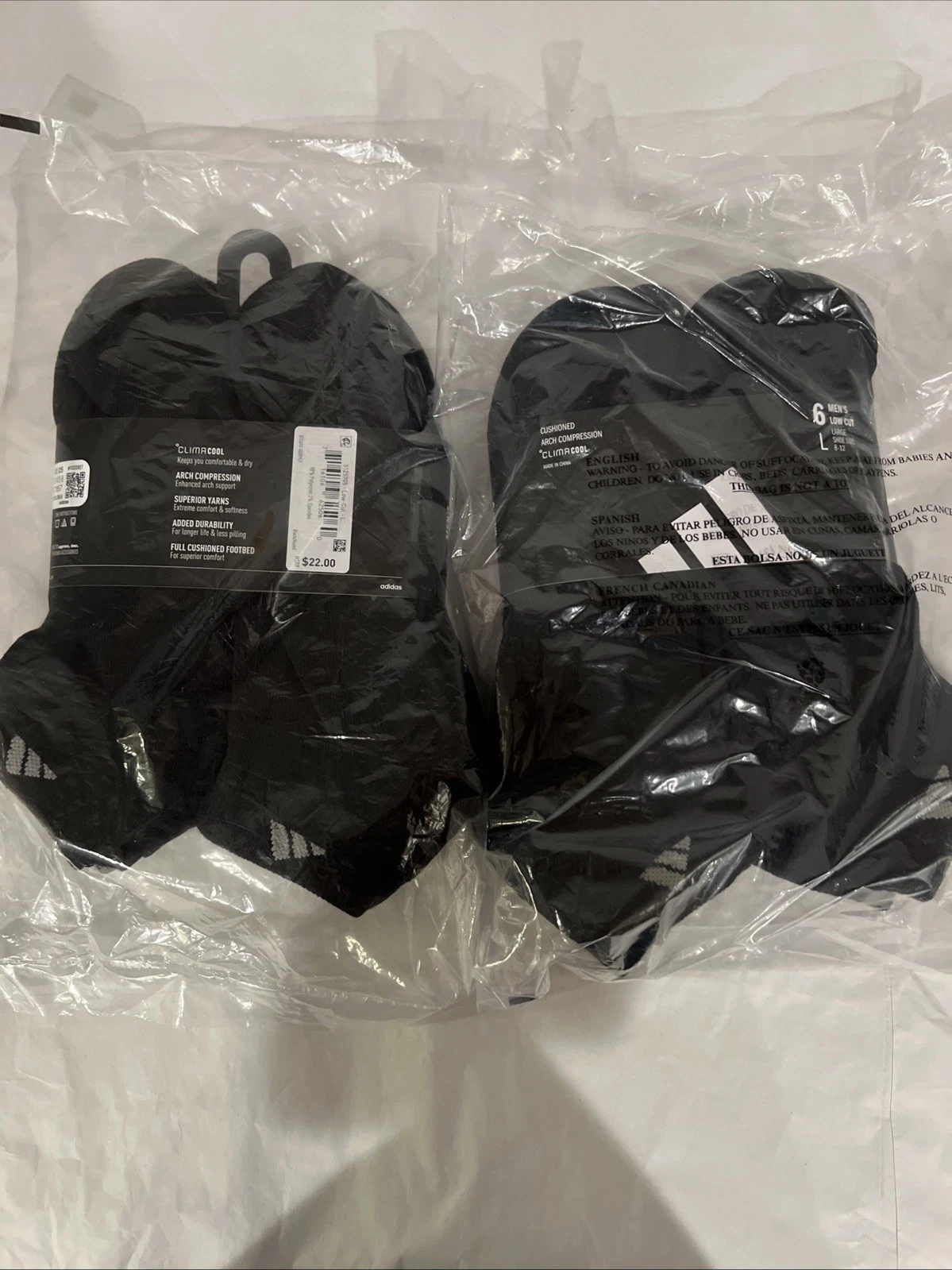 2 PACK - Adidas Men's Cushioned Low Cut Ankle Black Compression Socks Size 8-12
Opens in a new windo