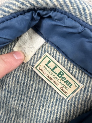 Vintage Women L.L. Bean Northwoods 100% Wool Shirt Flannel Shacket Heavy Small - Picture 6 of 7